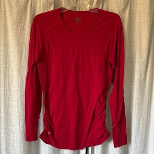 Red Long Sleeve Women's Top